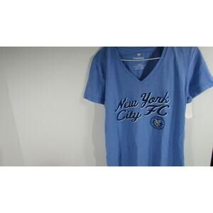 New York City FC Concepts Sport Women's V-Neck T-Shirt - Light Blue